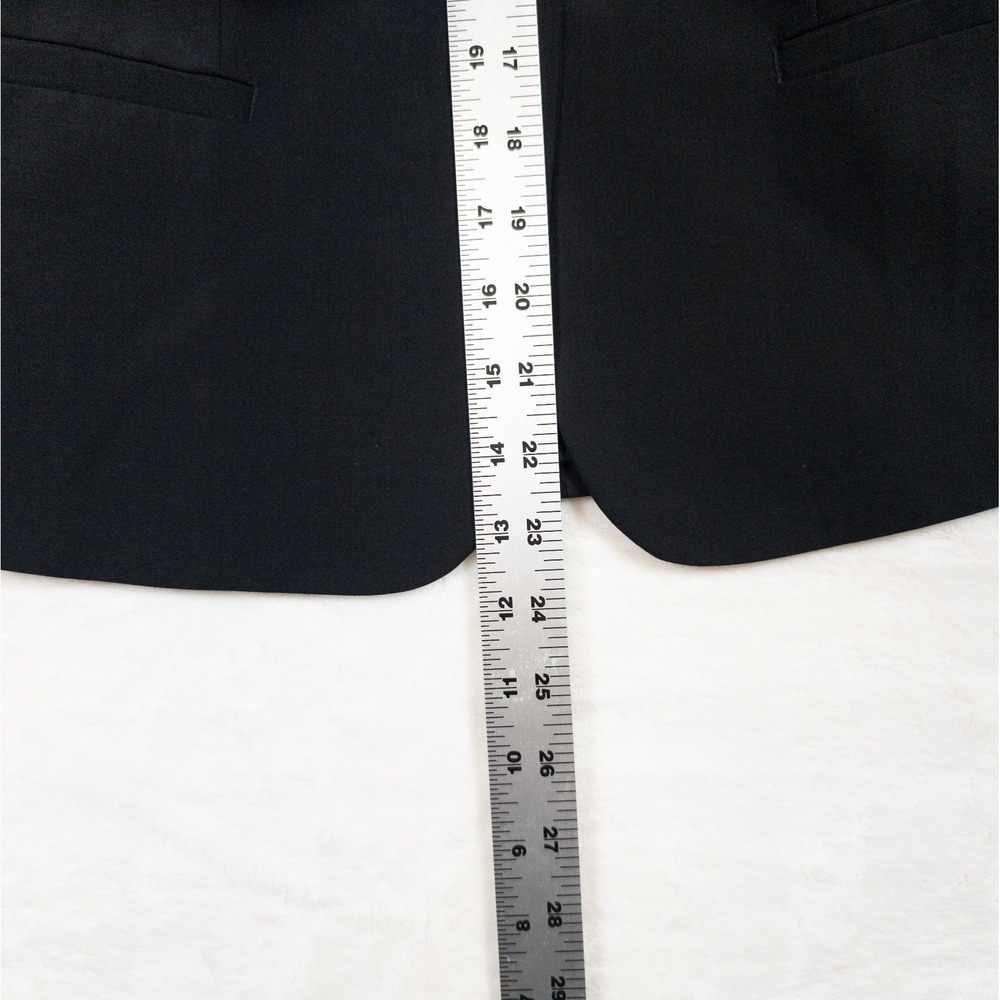 Banana Republic Wool Blazer Women 4 Black Italian Minimalist Quiet Luxury Modern - Picture 11 of 15